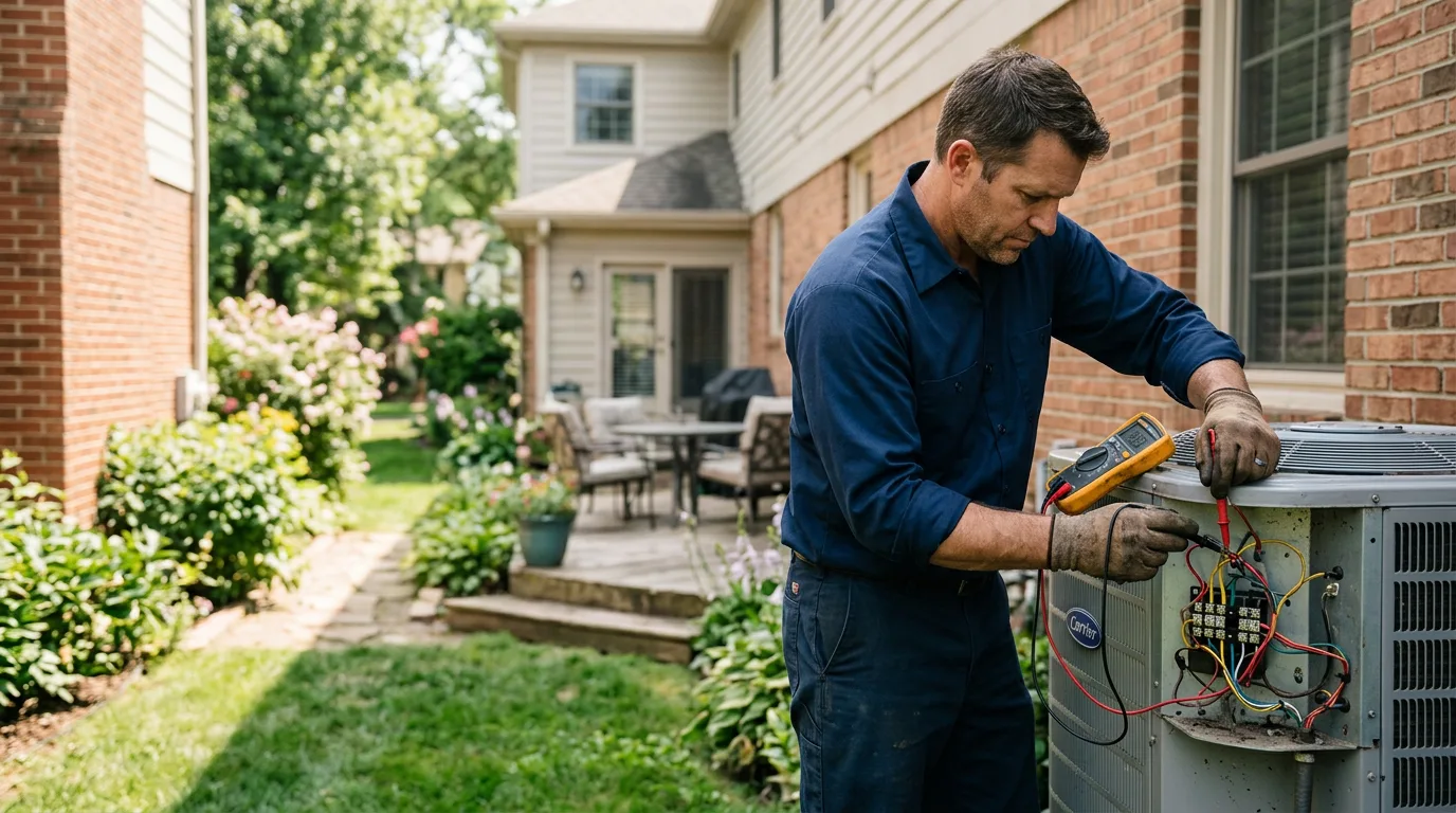 HVAC technician working near Chauncey, OH